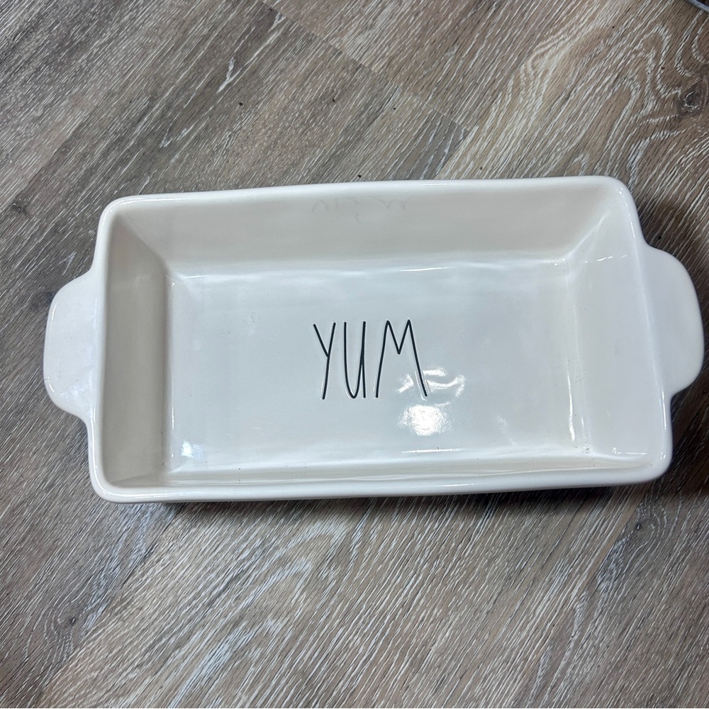 NWOT Rae Dunn “YUM” Ceramic Baking Dish 9x12” Rectangular Oven-to-Table